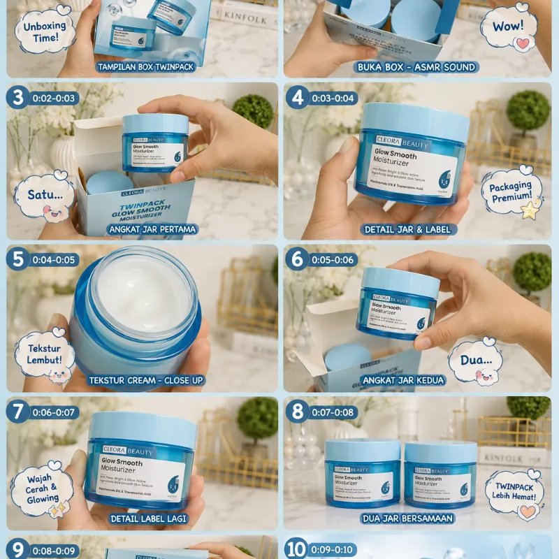 Reference image for CLEORA BEAUTY Glow Smooth Moisturizer Twinpack.
