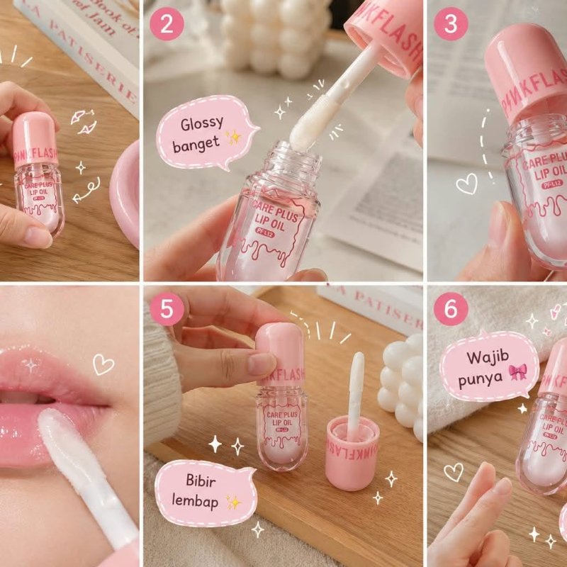 Reference image for Pink Flash CARE PLUS LIP OIL PL-12.