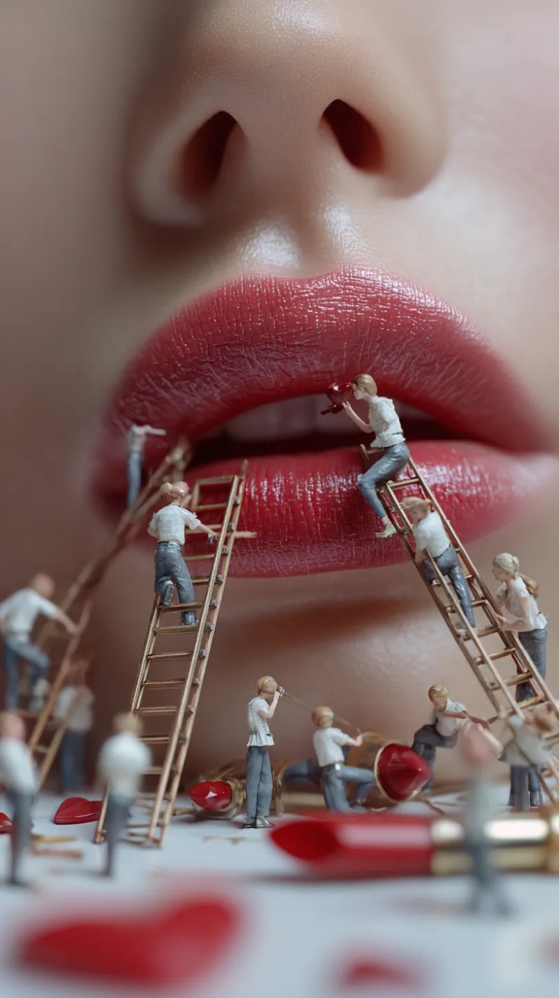 Reference image for Tiny Artists Perfecting the Perfect Red Lip 💄❤️