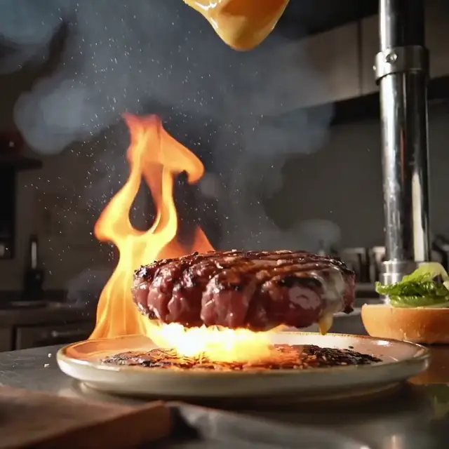 AI Video Prompt for Cinematic Food Ads: Stylized Grill Fantasy Concept