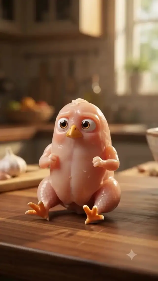 From Dancing Chicken to Sizzling Skewers: 3D Cartoon Food Ad Prompt for AI Video