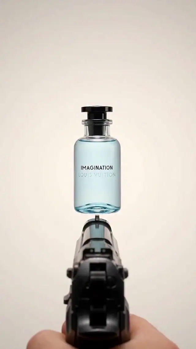 Gunshot to Fragrance Cloud AI Video Prompt: Cinematic Product Reveal