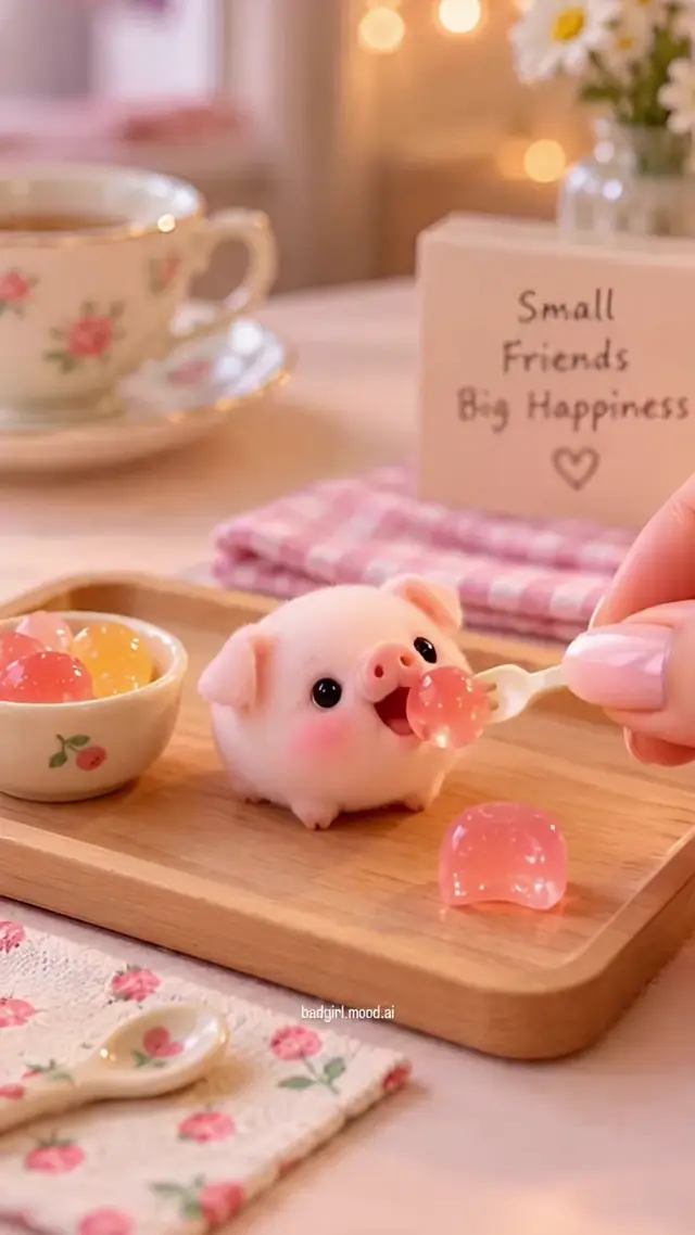 Feeding Jelly to the Cutest Little Pig 🐷🍮