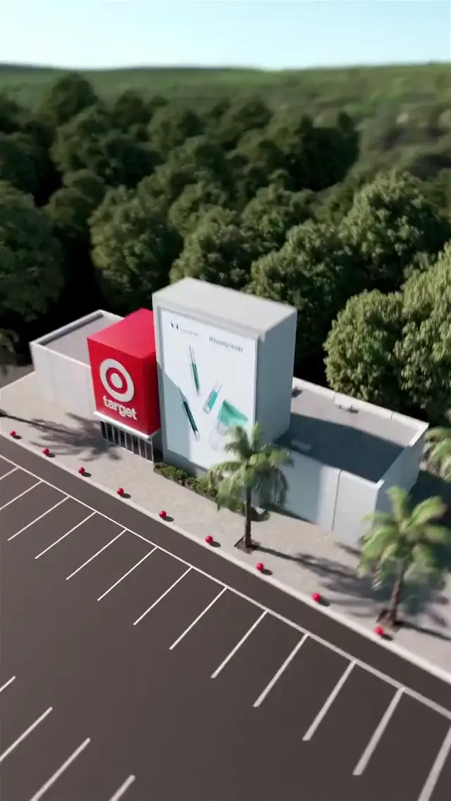 Aerial to Billboard Beauty Video Ad Idea for Retail Brands
