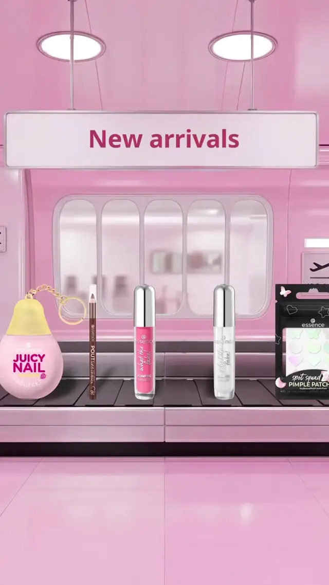 Pastel Pink Product Conveyor Belt AI Video Prompt for Cosmetics Ads