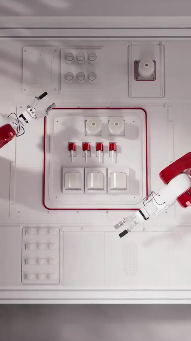 Robotic Cosmetic Assembly Line AI Video Prompt for Beauty Product Launches