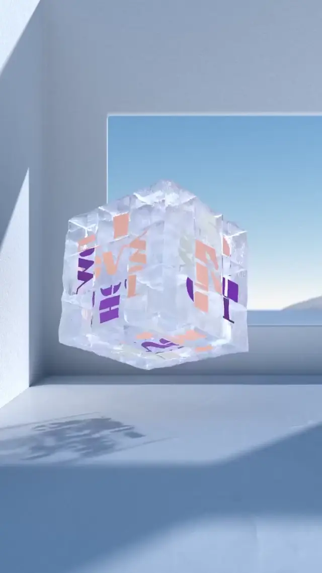 Minimalist Glass Cube AI Video Prompt for Branding and Product Launches