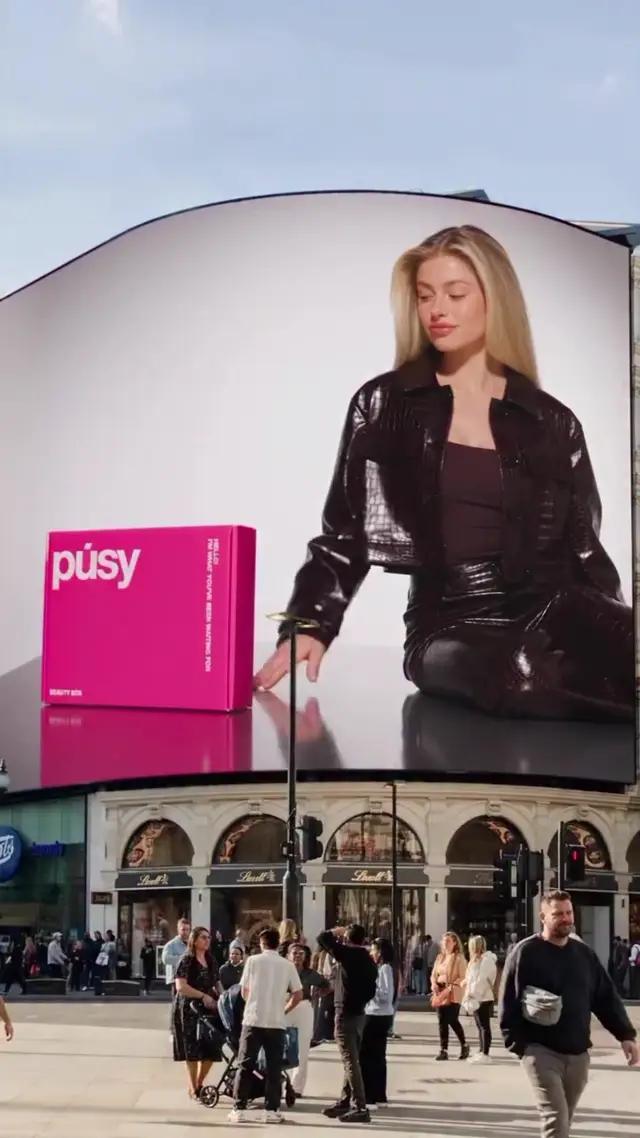 Forced Perspective AI Video Prompt: Hand-Off from Billboard to Reality