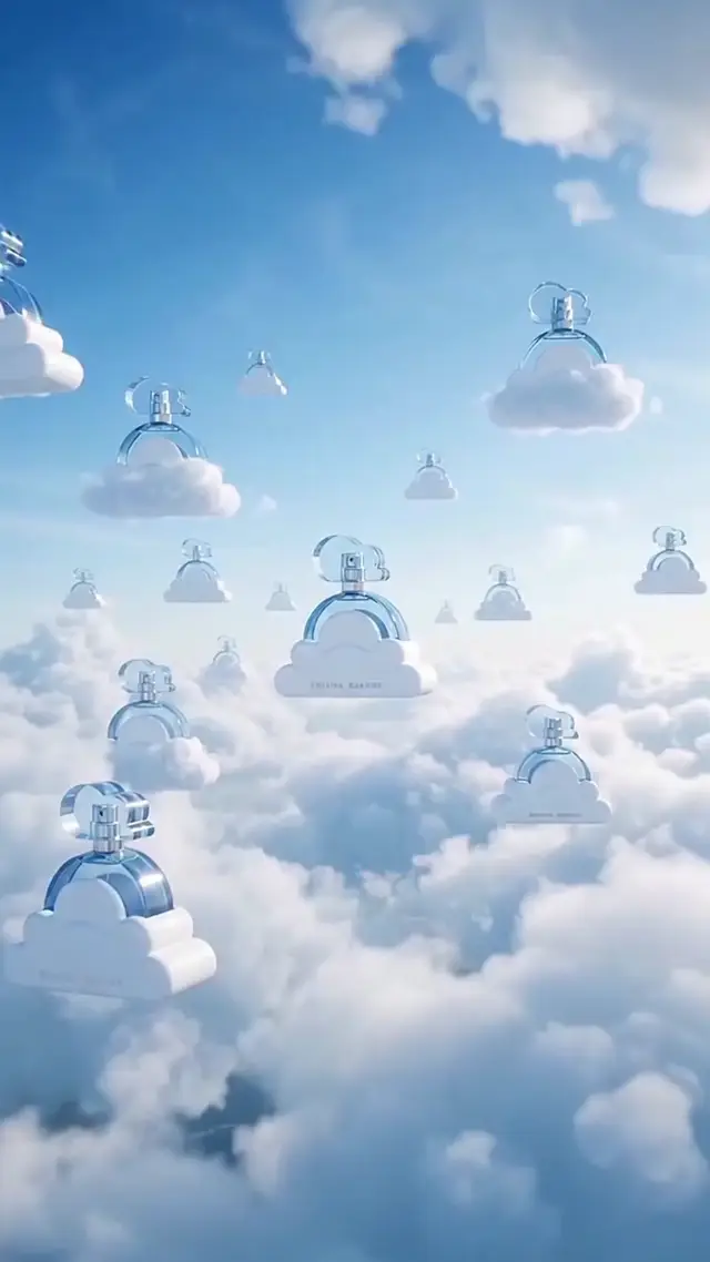 Ethereal Cloud Cascade AI Video Prompt for Luxury Product Advertising
