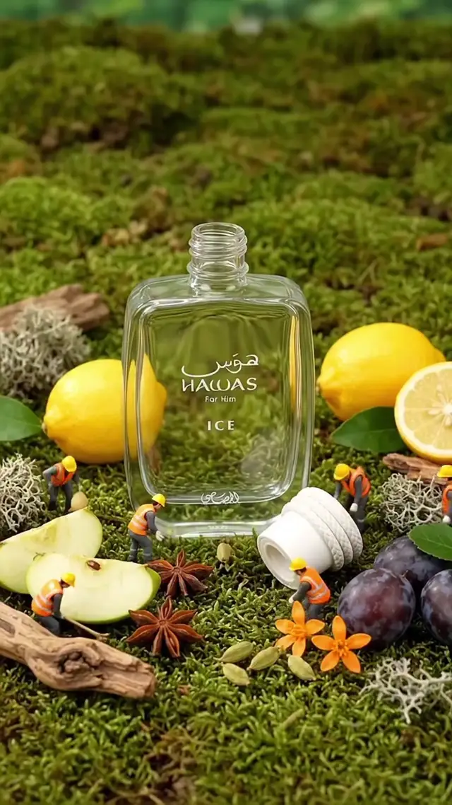 Whimsical Miniature Workers Perfume Ad Idea: AI Video Prompt for Fresh Fragrance