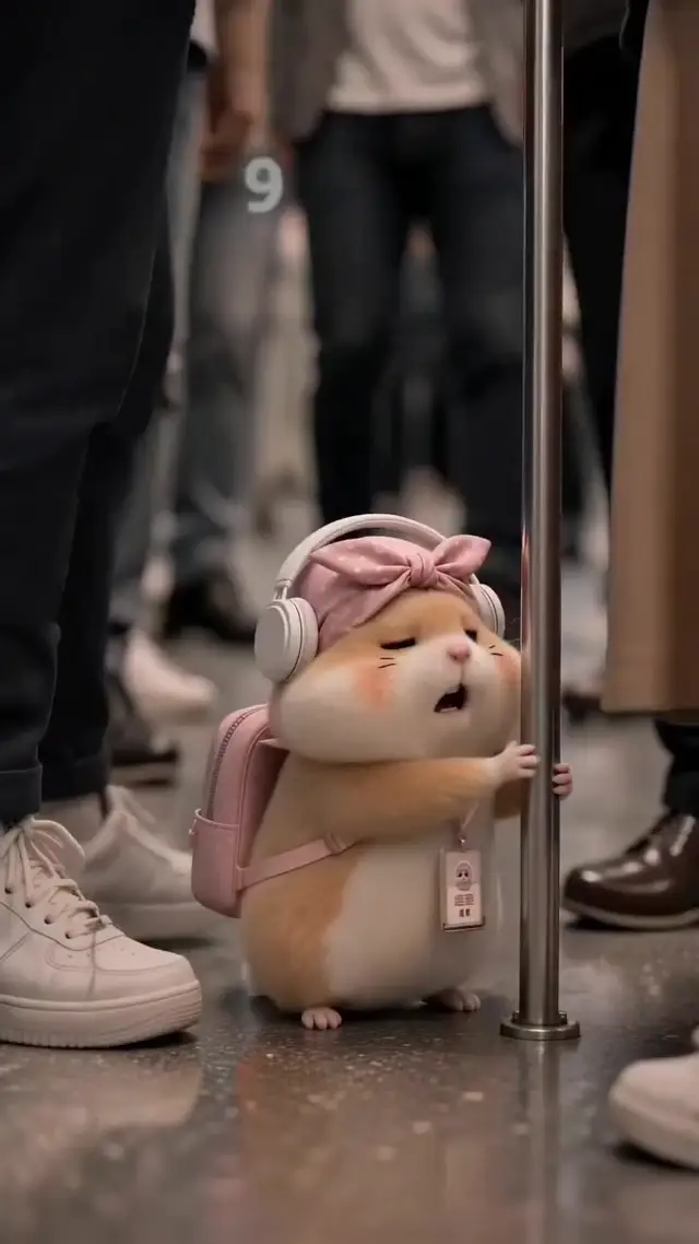 Vertical Hamster Work-Life Balance AI Video Prompt for Social Ads