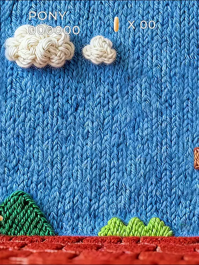 Stop-Motion Platformer Game Ad Ideas: A Knitted World Video Prompt