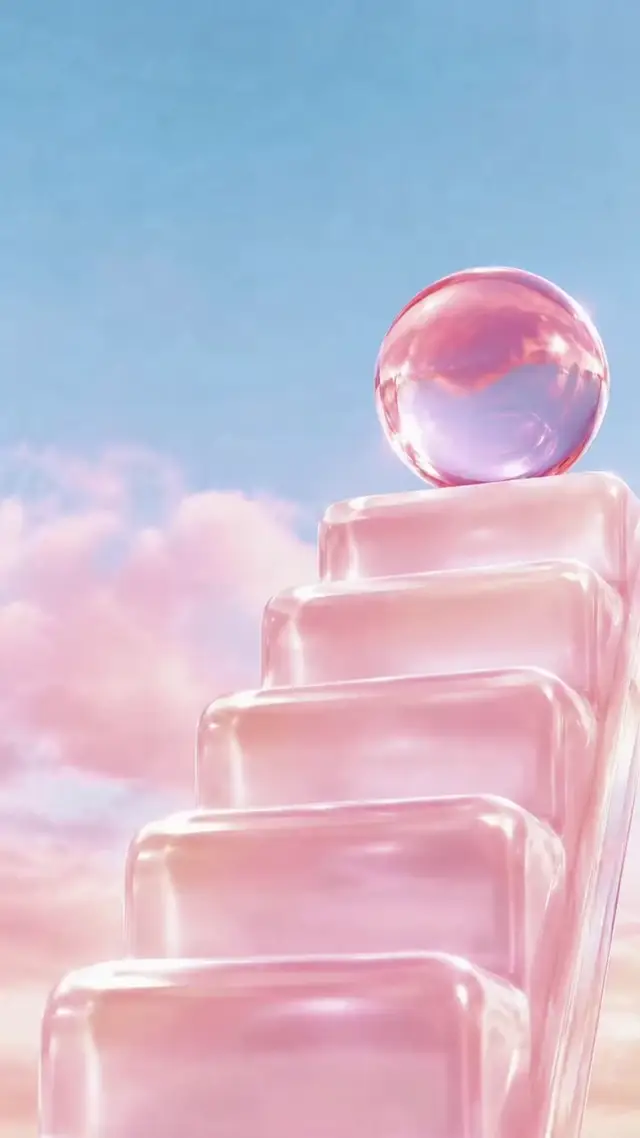 Candy Glass Heart Morph Animation AI Video Prompt for Soft Product Ads