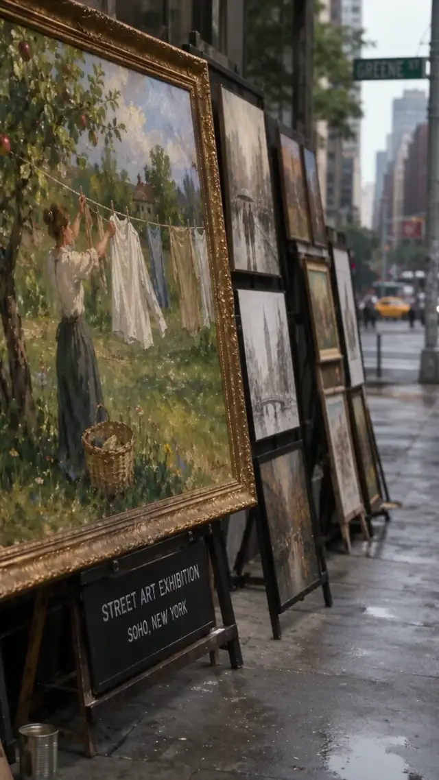 Surreal Art Gallery Video Prompt for Apparel and Product Advertising Concepts
