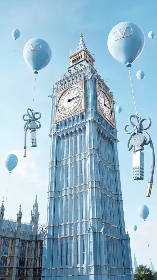 Whimsical Clock Tower Reveal Video Prompt for Luxury Product Ads