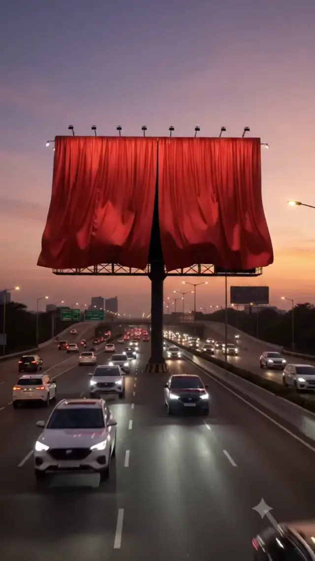 Epic Highway Billboard Reveal AI Video Prompt for Festive Brand Campaigns