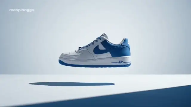 Minimalist Sneaker Commercial Ideas: White and Cobalt Blue Product Video Prompt