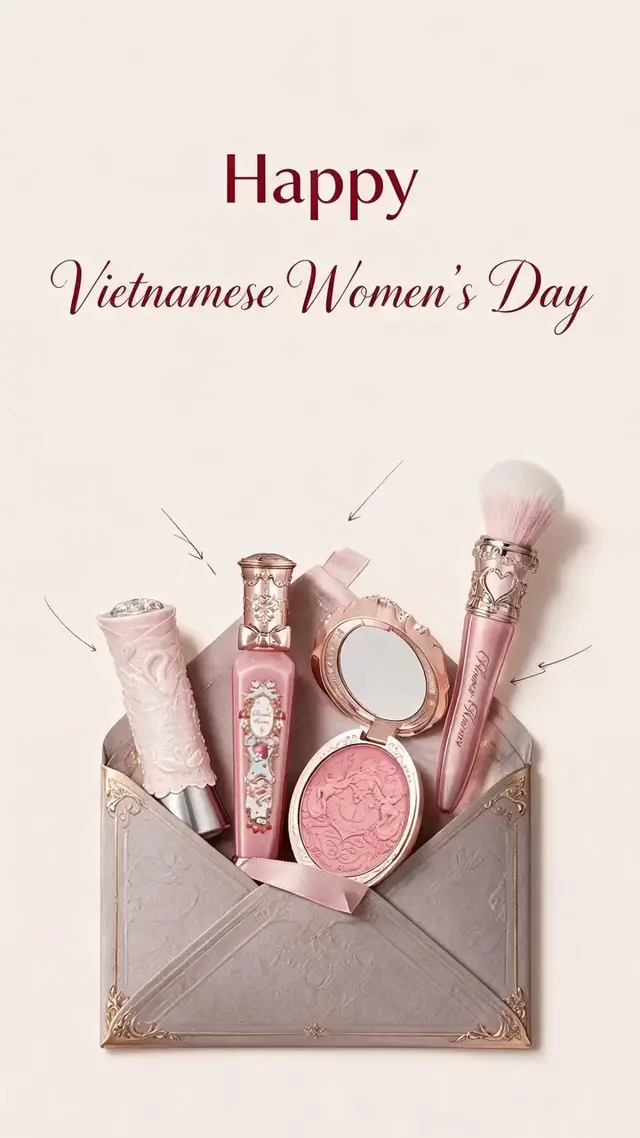 AI Video Prompt for Sentimental Gift Commercials: Flat-Lay Beauty Ads