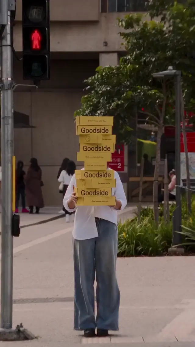 Surreal Faceless Box Walk Product Reveal AI Video Prompt Ideas