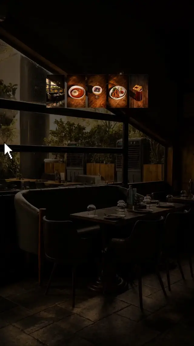 Moody Vertical AI Video Prompt for Bistro and Cocktail Menu Advertising