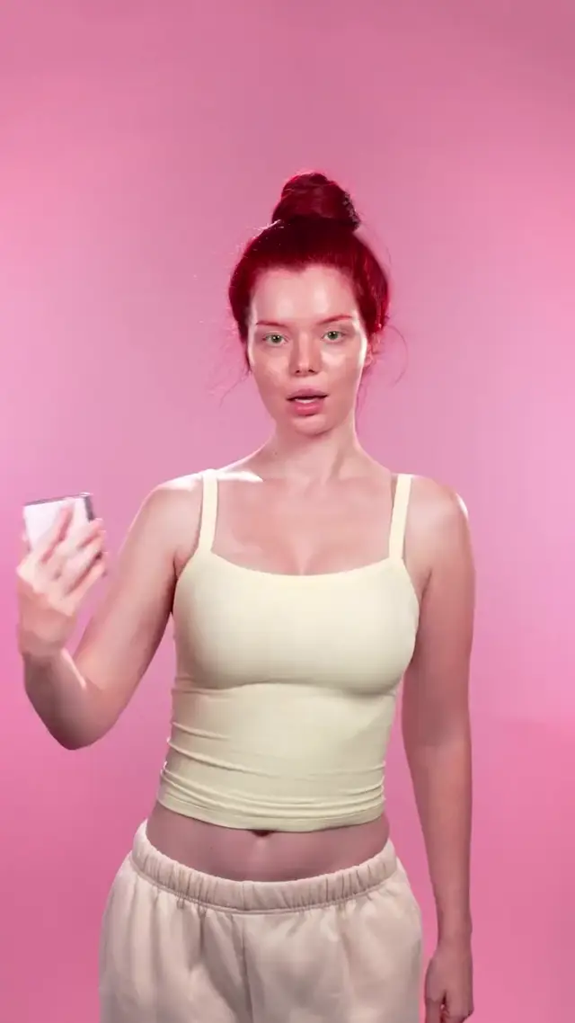 Neon-Pink Flip Phone Ad Concept for Fashion, Beauty, and Tech Marketing
