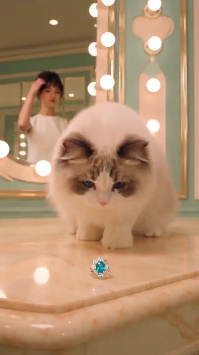 Cat-Induced Levitation Jewelry Ad: A Magical Realism Video Prompt for Luxury Ecommerce