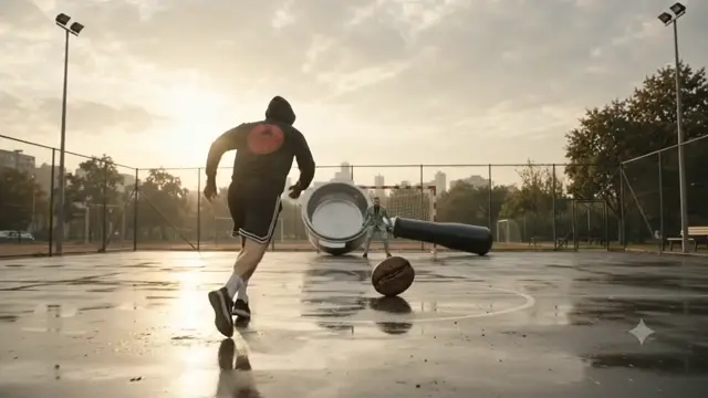 Surreal Coffee Bean Sports Commercial AI Video Prompt