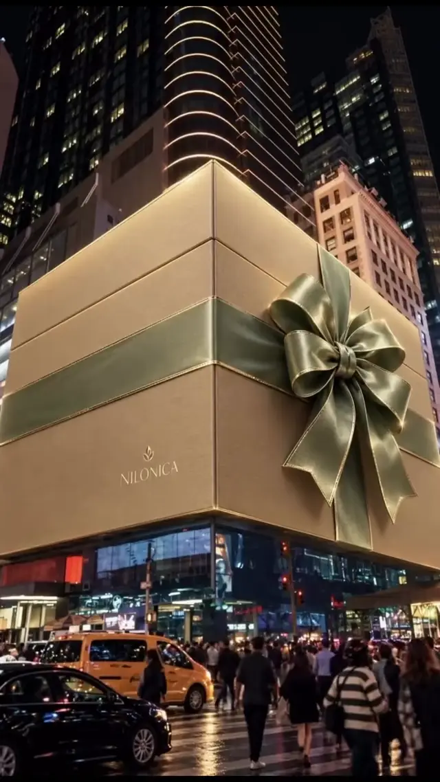 Golden Diorama Gift Reveal AI Video Prompt for Product Advertising