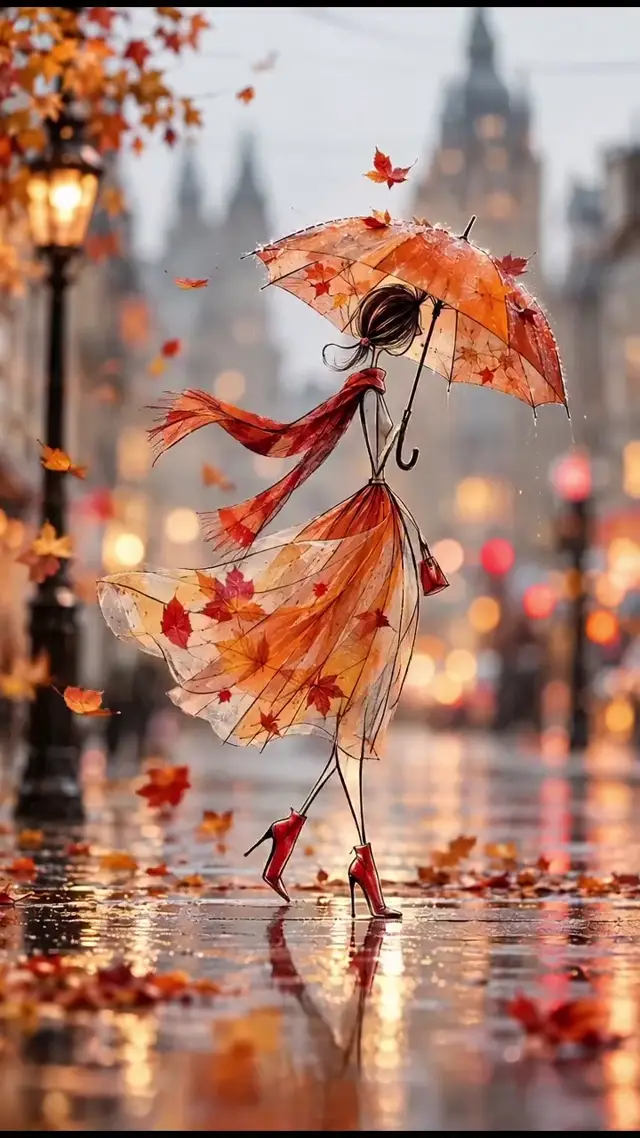 Cinematic Autumn Rainwalk AI Video Prompt for Fashion, Lifestyle, and Mood-Based Ecommerce