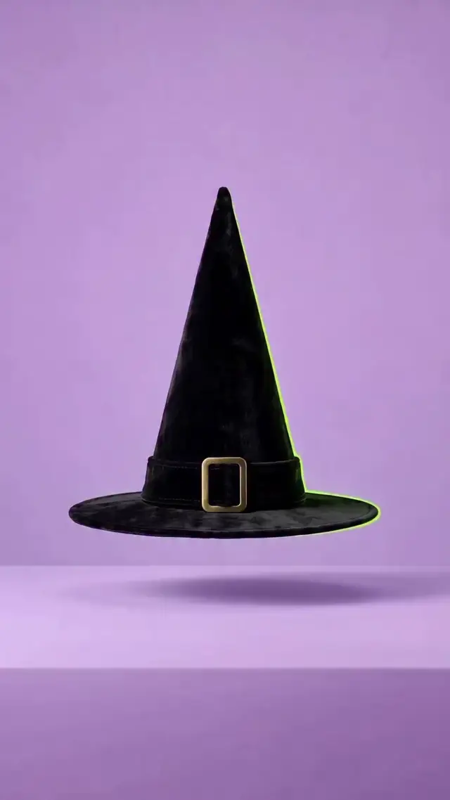 Moody Witch Hat Reveal AI Video Prompt for Beauty and Luxury Products