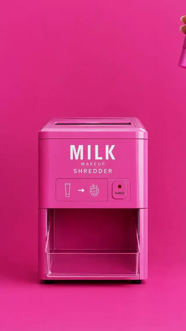 Hot Pink Shredder AI Video Prompt for Beauty and Tech Ads